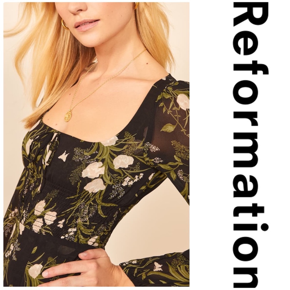 Reformation Wilder Floral Long Sleeve Minidress - Picture 2 of 5